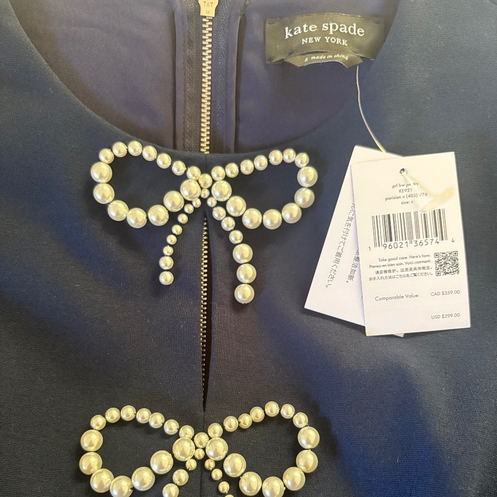 kate spade Pearl Bow Ponte Dress - Picture 6 of 8